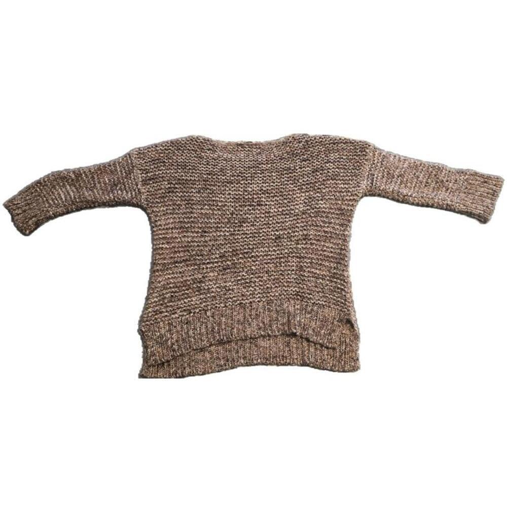Chico's Women's Textured Marled Brown Sweater